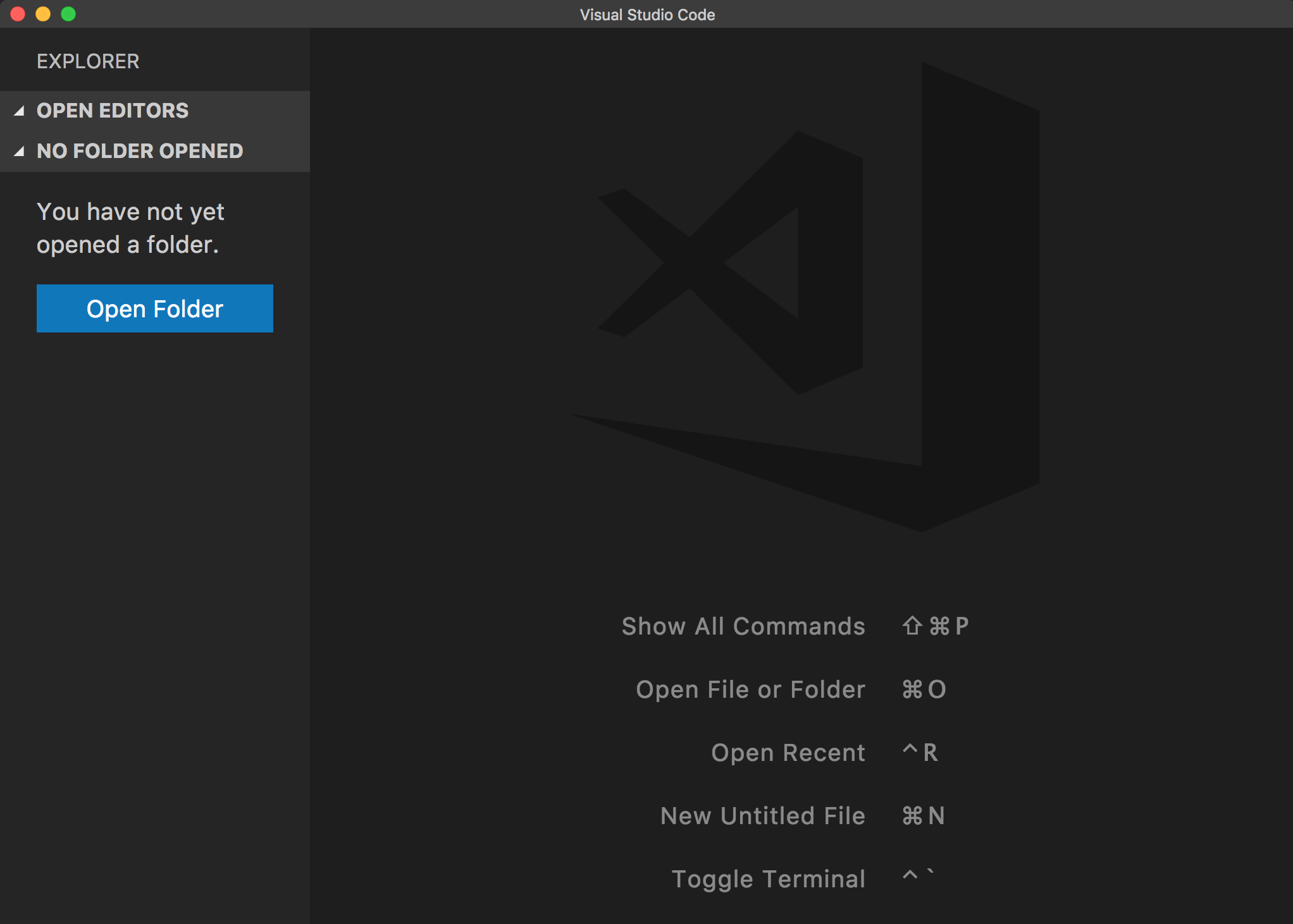 open Visual Studio Code